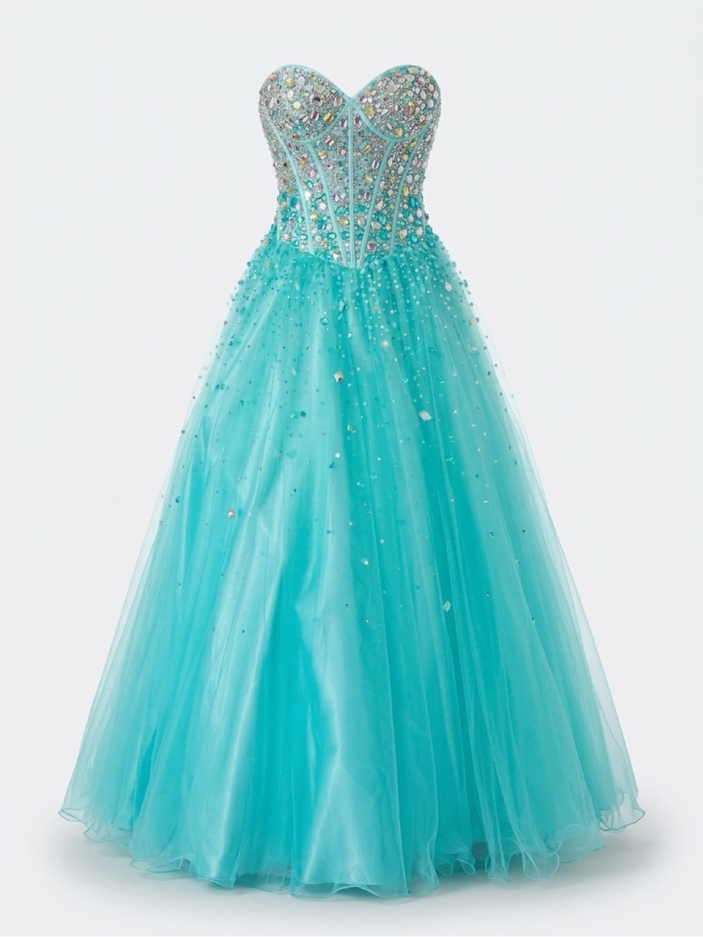 Jovani Strapless Tulle Ballgown Size 0